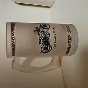 Harley Davidson Duo Glide 1958 Motorcycle 5 3/8" 22K Gold Glass Beer Mug
